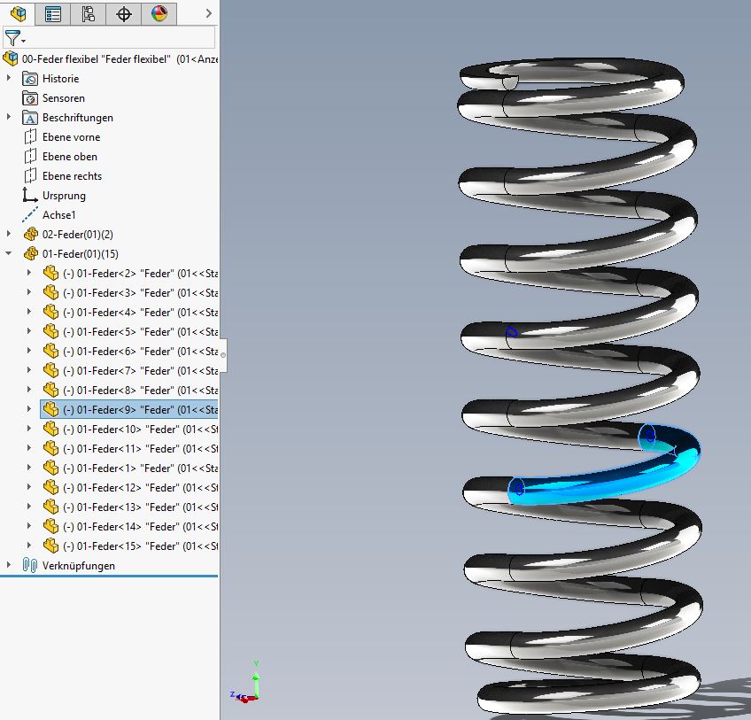 Druckfeder Baugruppe